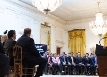President Donald Trump addresses the nation from the East Room of the White House in Washington, D.C., on July 16, 2026.