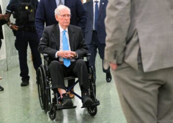 Sen. Mitch McConnell, a Kentucky Republican, seen on Capitol Hill in a file photo from May 12, is reportedly recovering from a cardiac episode.