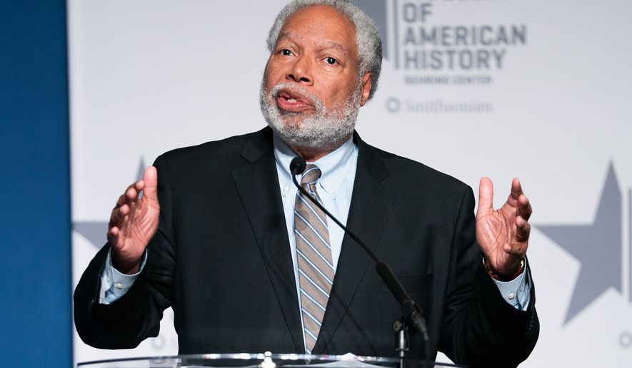 Secretary of the Smithsonian Institution Lonnie Bunch speaks at an event, Feb. 20, 2026, in Washington. (AP Photo/Allison Robbert, File)