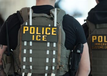 ICE agents patrol Terminal C at LaGuardia Airport in New York City on March 24, 2026.