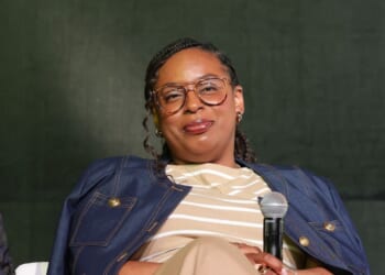 LaMonica McIver speaks on the Global Black Economic Forum Stage during the 2026 ESSENCE Festival of Culture® presented by Coca-Cola® at Ernest N. Morial Convention Center on July 4, 2026, in New Orleans, Louisiana.