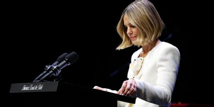 Candace Cameron Bure, seen in an April photo, explained in a recent podcast how God brought her encouragement after she received devastating criticism from strangers.