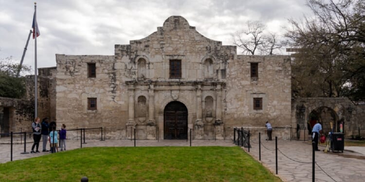 The historic Alamo mission and fortress in San Antonio is pictured in a 2022 file photo.