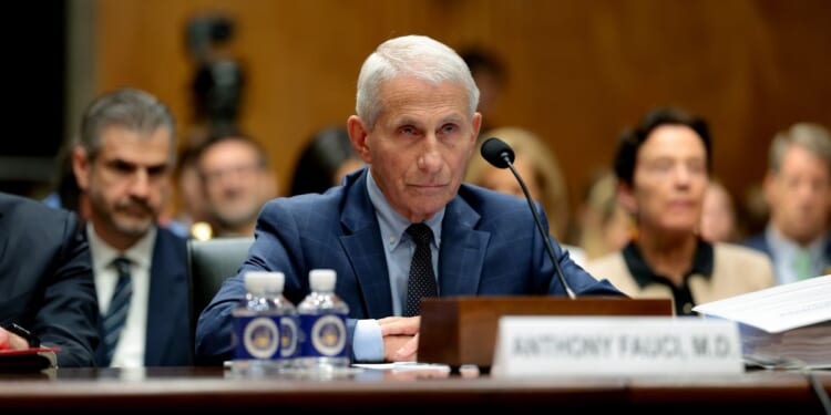 Dr. Anthony Fauci stares at the members of the Senate Homeland Security Committee on July 29, 2026.