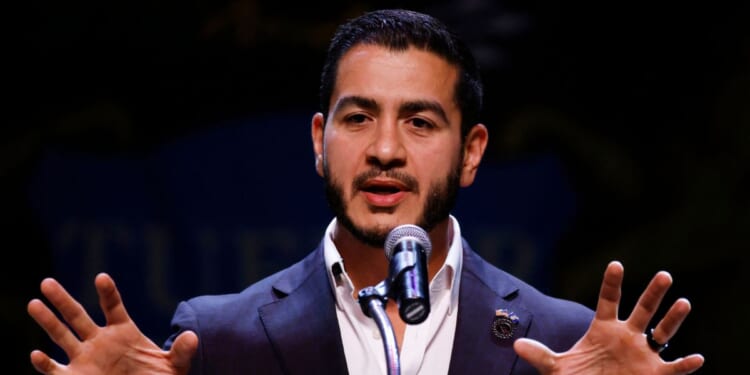 Michigan Democratic Senate candidate Abdul El-Sayed speaks to supporters at an event at The Majestic Theatre in Detroit, Michigan, on Aug. 4, 2026.