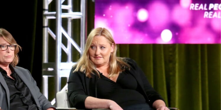 Heidi Beirich, Intelligence Project Director at Southern Poverty Law Center, on Investigative Discovery Channel speaks onstage during the Discovery Communications portion of the 2018 Winter Television Critics Association Press Tour at the Langham Huntington on Jan. 12, 2018, in Pasadena, California.