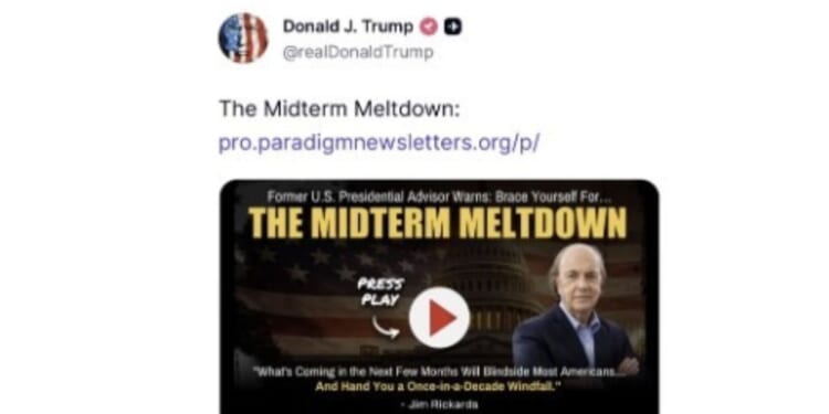 This prediction is so shocking, the president of the United States personally shared it with his vast number of followers.