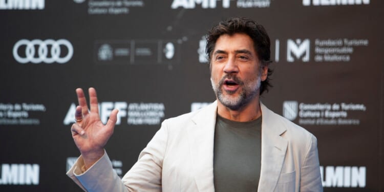 Spanish actor Javier Bardem waves during the closing gala of the 16th edition of the Atlantida Mallorca Film Festival in Palma de Mallorca, Spain, on Aug. 2, 2026.