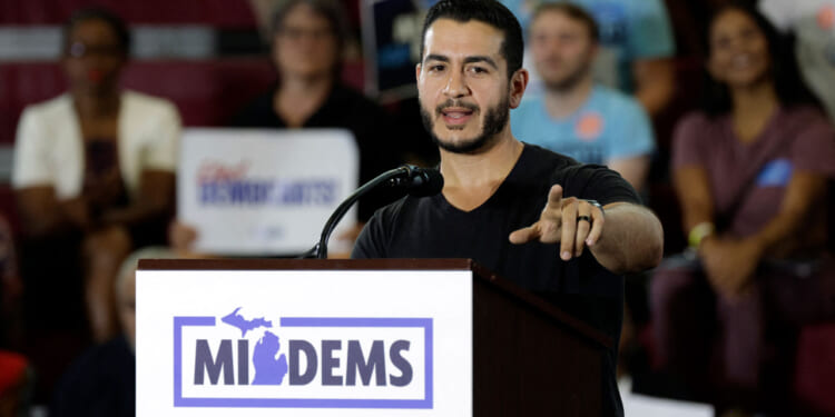 US Democratic Senate candidate from Michigan Abdul El-Sayed speaks during the Michigan Democratic Party General Election Kickoff Rally at Renaissance High School in Detroit, Michigan, on August 7, 2026. (Photo by JEFF KOWALSKY / AFP via Getty Images)