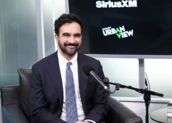 New York City Mayor Zohran Mamdani joins host Clay Cane for a SiriusXM Front Row Event at SiriusXM Studios on Aug. 6, 2026, in New York City.