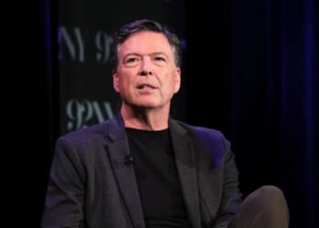 James Comey speaks onstage during Former FBI Director James Comey in Conversation With MSNBC's Nicolle Wallace at 92NY on May 30, 2023, in New York City.