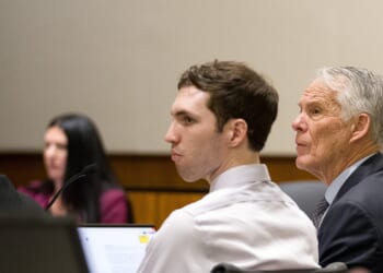 Tyler Robinson, accused in the fatal shooting of Charlie Kirk, appears during a hearing in the Fourth District Court on Feb. 3, 2026, in Provo, Utah.