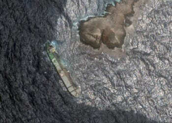 Oil leak spreads from a sanctioned tanker grounded off Oman, images show