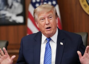 President Donald Trump speaks during a Cabinet meeting at Camp David in Maryland, on July 31, 2026.