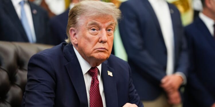 President Donald Trump makes an announcement on American nuclear innovation in the Oval Office at the White House on July 24, 2026, in Washington, D.C.