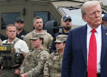 President Donald Trump visits the U.S. Park Police Anacostia Operations Facility on August 21, 2025 in Washington, DC. The Trump administration has deployed federal officers and the National Guard to the District in order to place the DC Metropolitan Police Department under federal control and assist in crime prevention in the nation's capital. (Photo by Anna Moneymaker/Getty Images)