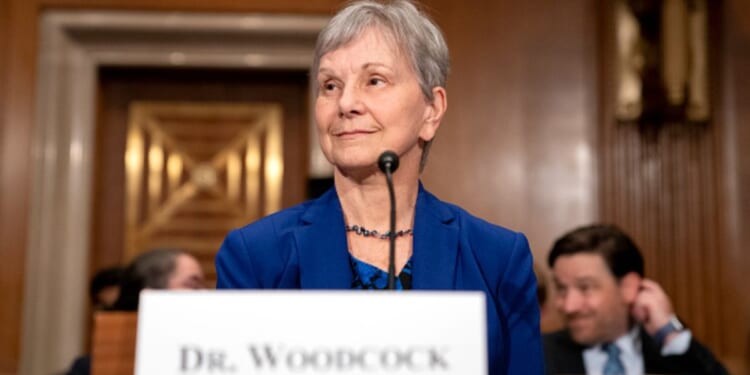 Acting Commissioner of the U.S. Food and Drug Administration, Janet Woodcock testifies before the Senate on July 20, 2021.