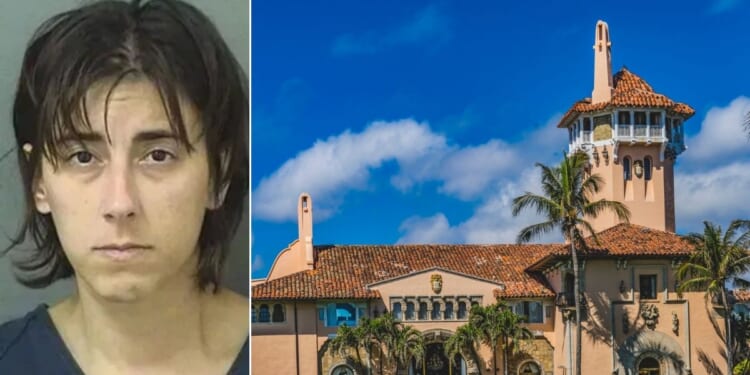Police said Alexa Scharf was arrested after driving through a Secret Service checkpoint near President Donald Trump's Mar-a-Lago residence in Palm Beach Florida.