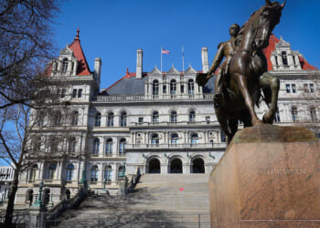 Albany, N.Y.: Photo of the New York State Capital Building in Albany, New York on Feb. 25, 2024. (Thomas A. Ferrara/Newsday RM/Getty Images)
