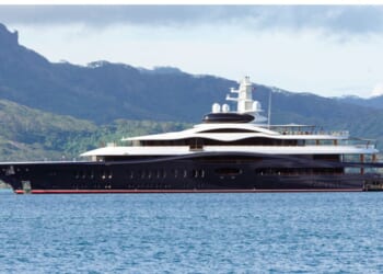 Mark Zuckerberg's yacht "The Launchpad" is seen on Dec. 19, 2024, in Raiatea, French Polynesia.