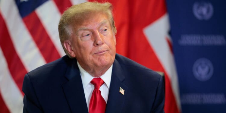 President Donald Trump looks on during a bilateral meeting with British Prime Minister Andy Burnham in conjunction with the 81st session of the United Nations General Assembly at U.N. Headquarters on Sept. 22, 2026, in New York City.