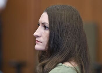 Lindsay Clancy looks on as jurors enter the courtroom during Clancy's murder trial at the Plymouth County Superior Court in Plymouth, Massachusetts, on Sept. 4, 2026.