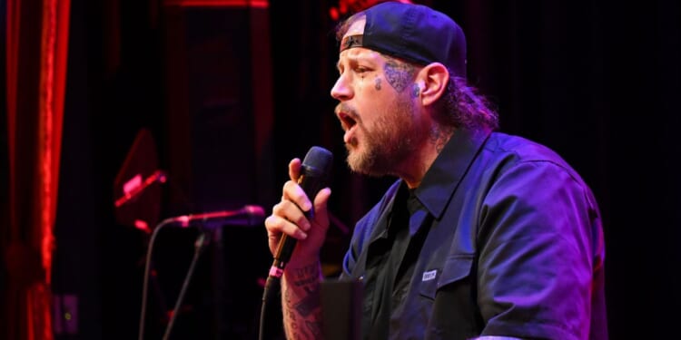 Jelly Roll performs on stage during SiriusXM The Highway's Music Row Happy Hour: CMA Fest Edition at Chief's on Broadway on June 4, 2026, in Nashville, Tennessee.