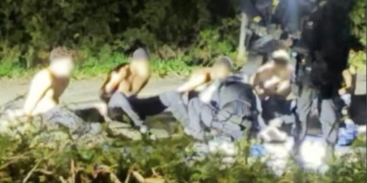 Photos of the five men suspected of plotting a terror attack on a U.S. airbase went viral on Sunday.