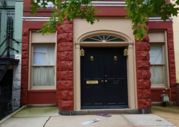 The Capitol Hill neighborhood residence of GOP Sen. Mitch McConnell of Kentucky is seen in an Aug. 3 file photo.