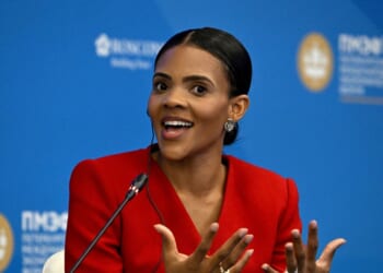 Candace Owens attends the St. Petersburg International Economic Forum in St. Petersburg, Russia, on June 4, 2026.