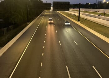 Car windshield smashed by object thrown off overpass above Dulles Greenway
