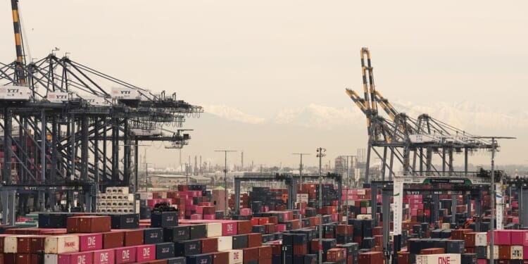 Containers fall off ship at Port of Los Angeles