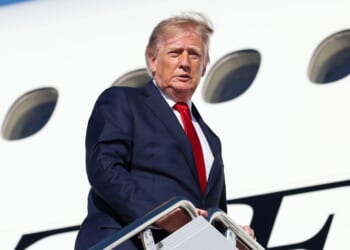 President Donald Trump boards Air Force One Sept. 16 at Joint Base Andrews, Maryland.