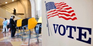 People vote at a polling location at the Metro Headquarters Building during California's state primary election in Los Angeles, California, on June 2, 2026. Californians go to the polls Tuesday in the first round of voting for a new governor, with a tight three-way race for two run-off spots, while people in Los Angeles will also be voting for a new mayor. The state's so-called "jungle primary" pits all comers against each other -- regardless of party -- with the top two vote-getters advancing to the November general election to replace term-limited Governor Gavin Newsom. (Frederic J. Brown/AFP via Getty Images)
