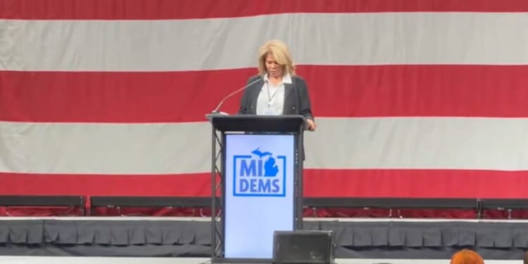 Michigan Democratic Party Vice Chair Portia Roberson fumbled the names of Indian tribes during the party's convention in Lansing, Michigan, as shown in a post on Aug. 29, 2026.