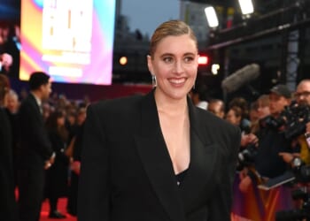 Greta Gerwig attends the Headline Gala screening of "Jay Kelly" during the 69th BFI London Film Festival at The Royal Festival Hall on Oct. 10, 2025, in London, England.