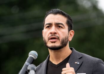 Michigan Democratic Senate candidate Abdul El-Sayed speaks during a press conference on Sept. 22, 2026, in Detroit, Michigan.