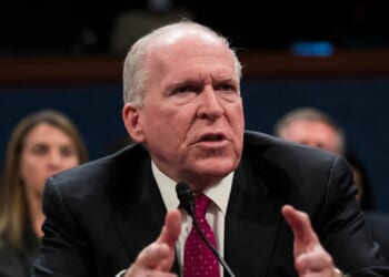 Former CIA Director John Brennan testifies before the House Permanent Select Committee on Intelligence on Capitol Hill, May 23, 2017, in Washington, D.C.
