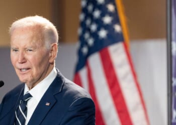 Former President Joe Biden speaks to a crowd during a fundraising event with the South Carolina Democratic Party at the Columbia Museum of Art on Feb. 27, 2026, in Columbia, South Carolina.