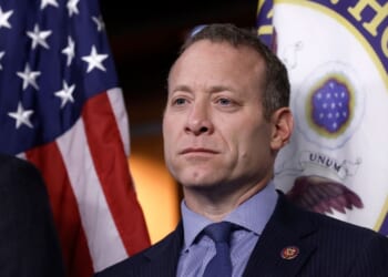 Rep. Josh Gottheimer, a New Jersey Democrat, seen in a 2023 photo, complained that the House resolution condemning socialism "isn't a serious bill."