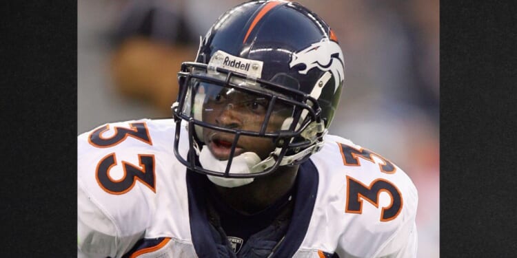 Alphonso Smith #33 of the Denver Broncos is seen in a file photo from Aug. 22, 2009, running up the field during the game against the Seattle Seahawks at Qwest Field in Seattle, Washington.
