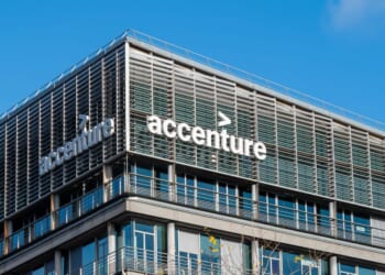 The facade of the French headquarters of Accenture.