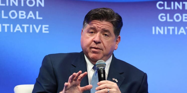 Gov. J.B. Pritzker speaks onstage during the Clinton Global Initiative 2026 Annual Meeting at New York Hilton Midtown on Sept. 22, 2026, in New York City.