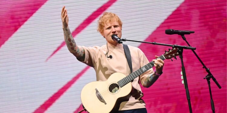 Ed Sheeran performs during iHeartRadio KISS108's Jingle Ball 2025 Presented By Capital One at TD Garden on Dec. 14, 2025, in Boston, Massachusetts.