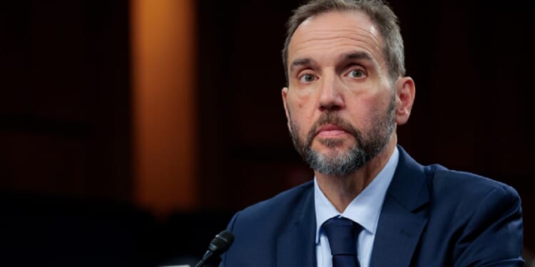 Former Special Counsel Jack Smith testifies during a hearing before the Senate Judiciary Committee in the Hart Senate Office Building on Tuesday.
