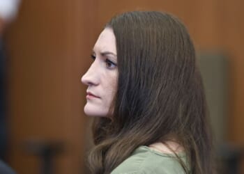 Lindsay Clancy looks on as jurors enter the courtroom during Clancy's murder trial at the Plymouth County Superior Court in Plymouth, Massachusetts, on Sept. 4, 2026.