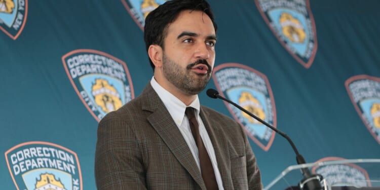 New York Mayor Zohran Mamdani speaks during a Department Of Correction Tribute To 9/11 Heroes ceremony at Riker's Island on Sept. 4, 2026, in New York City.
