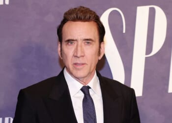 Nicolas Cage attends Prime Video's "Spider-Noir" world premiere at Regal Times Square on May 13, 2026, in New York City.