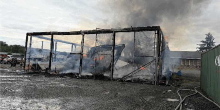 Police charge six in Fairfax County in connection to blaze at fire department training facility