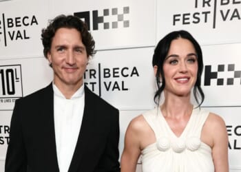 Justin Trudeau and Katy Perry attend "Katy Perry: The Lifetimes Tour" Premiere during the 2026 Tribeca Festival at BMCC Theater on June 8, 2026, in New York City.